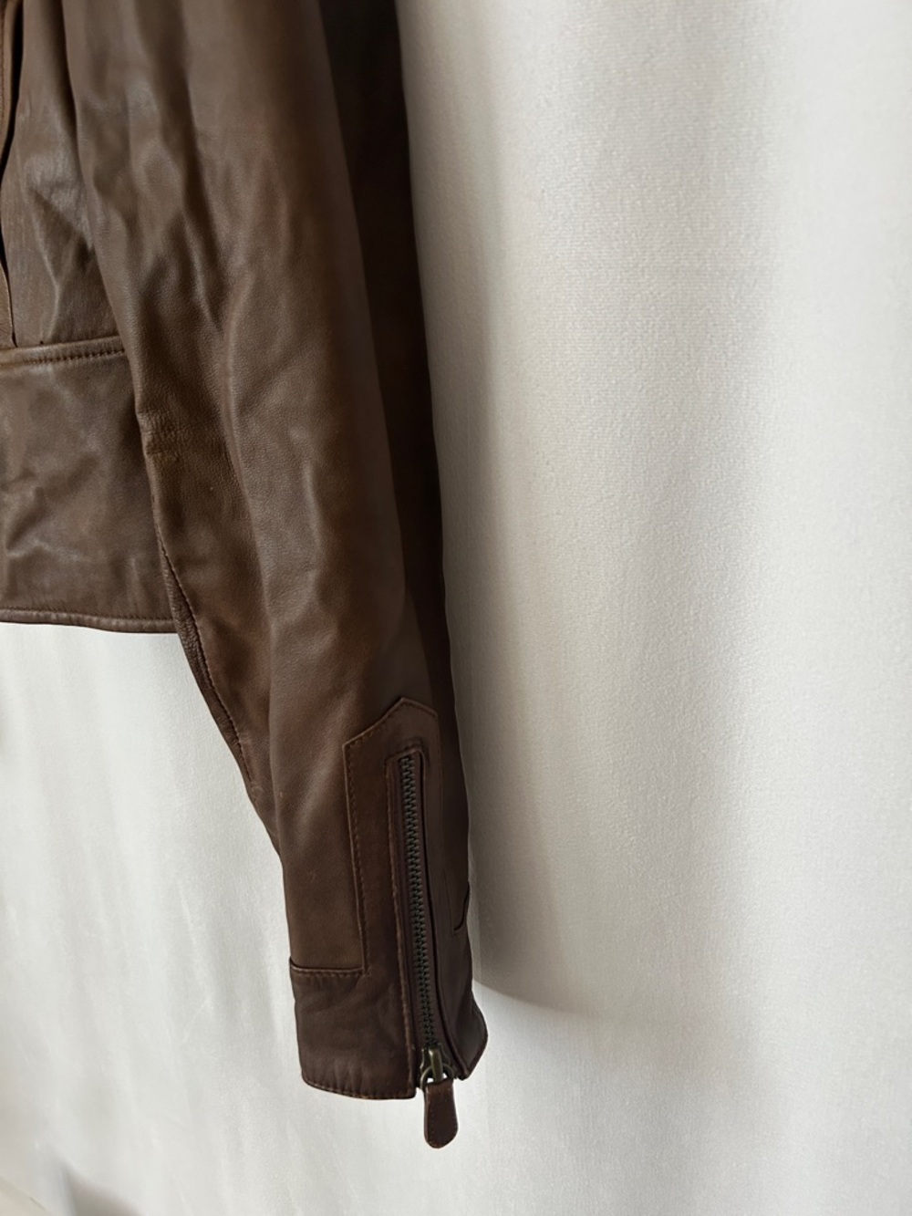 Alice Temperley for Target Brown Buttery Soft Leather Bomber Jacket *Approx. M* - Picture 4 of 9